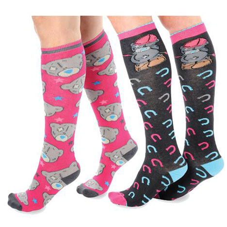 Me to You Bear Knee High Horse Riding Socks Twin Pack Size 4-7 £11.50